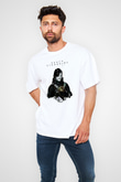 Death Stranding Baskılı Beyaz Unisex Oversize Tişört - Tshirt