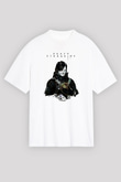 Death Stranding Baskılı Beyaz Unisex Oversize Tişört - Tshirt