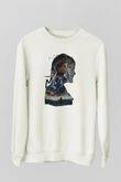 Death Stranding Baskılı Beyaz Unisex Sweatshirt
