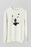 Death Stranding Baskılı Beyaz Unisex Sweatshirt