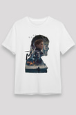 Death Stranding Baskılı Unisex Beyaz Tişört - Tshirt
