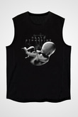 Death Stranding Baskılı Unisex Siyah Kolsuz Tişört - Tshirt