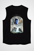 Death Stranding Baskılı Unisex Siyah Kolsuz Tişört - Tshirt