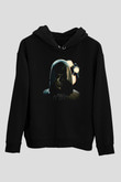 Death Stranding Baskılı Unisex Siyah Kapüşonlu Sweatshirt