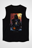 Death Stranding Baskılı Unisex Siyah Kolsuz Tişört - Tshirt