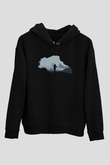 Death Stranding Baskılı Unisex Siyah Kapüşonlu Sweatshirt