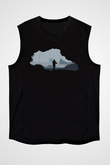 Death Stranding Baskılı Unisex Siyah Kolsuz Tişört - Tshirt