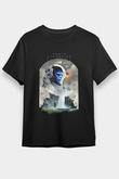 Death Stranding Baskılı Unisex Siyah Tişört - Tshirt