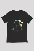 Death Stranding Baskılı Unisex Siyah V Yaka Tişört - Tshirt