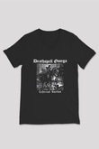 Deathspell Omega Baskılı Unisex Siyah V Yaka Tişört - Tshirt