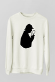 Dedektif Beyaz Unisex Sweatshirt