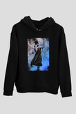 Dedektif Siyah Unisex Kapüşonlu Sweatshirt