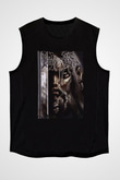 Deeds of Flesh Baskılı Unisex Siyah Kolsuz Tişört - Tshirt