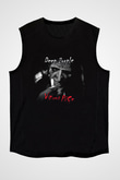 Deep Purple Baskılı Unisex Siyah Kolsuz Tişört