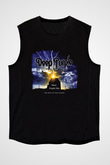 Deep Purple Baskılı Unisex Siyah Kolsuz Tişört