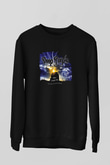 Deep Purple Baskılı Unisex Siyah Sweatshirt