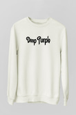 Deep Purple Beyaz Unisex Sweatshirt