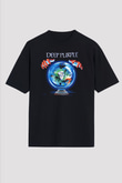 Deep Purple Siyah Unisex Oversize Tişört T-Shirt