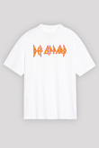 Def Leppard Beyaz Unisex Oversize Tişört T-Shirt