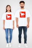Deftones Baskılı Unisex Beyaz Oversize Tişört