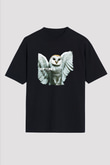 Deftones Baskılı Unisex Siyah Oversize Tişört