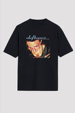 Deftones Baskılı Unisex Siyah Oversize Tişört