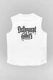 Delinquent Habits Baskılı Beyaz Unisex Kolsuz Tişört - Tshirt