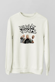 Delinquent Habits Baskılı Beyaz Unisex Sweatshirt