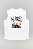 Delinquent Habits Baskılı Beyaz Unisex Kolsuz Tişört - Tshirt