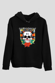 Delinquent Habits Baskılı Unisex Siyah Hoodie
