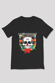 Delinquent Habits Baskılı Unisex Siyah V Yaka Tişört - Tshirt