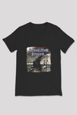 Demolition Hammer Baskılı Unisex Siyah V Yaka Tişört