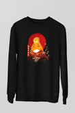 Demon Slayer Baskılı Unisex Siyah Sweatshirt
