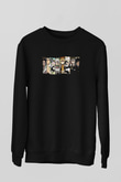 Demon Slayer Baskılı Unisex Siyah Sweatshirt