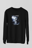 Demonaz Baskılı Unisex Siyah Sweatshirt