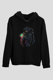 Deniz Altındaki AstronotSiyah  Unisex Hoodie