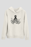 Deniz canlıları Beyaz Unisex Kapşonlu Sweatshirt