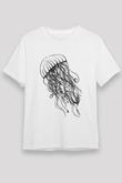 Deniz canlıları Beyaz Unisex Tişört T-Shirt - TişörtFabrikası
