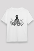 Deniz canlıları Beyaz Unisex Tişört T-Shirt - TişörtFabrikası