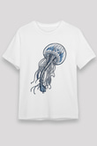 Deniz canlıları Beyaz Unisex Tişört T-Shirt - TişörtFabrikası