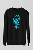 Deniz canlıları Siyah Unisex Sweatshirt