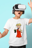 Dennis the Menace Baskılı Beyaz Unisex Çocuk Tişört