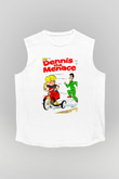 Dennis the Menace Beyaz Unisex Kolsuz Tişört