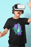 Denver, the Last Dinosaur Baskılı Siyah Unisex Çocuk Tişört