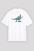 Denver, the Last Dinosaur Beyaz Unisex Oversize Tişört