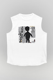 Depeche Mode Baskılı Unisex Beyaz Kolsuz Tişört