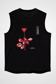 Depeche Mode Baskılı Unisex Siyah Kolsuz Tişört