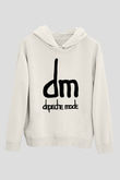 Depeche Mode Beyaz Unisex Kapşonlu Sweatshirt