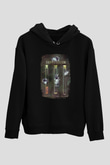 Depresyon Formülü Hormonlar Baskılı Unisex Siyah Hoodie