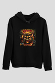 Destruction Baskılı Unisex Siyah Hoodie
